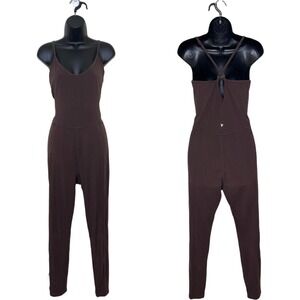 Old Navy‎ Active PowerChill Jumpsuit Women's L Tall Brown Stretch Athleisure